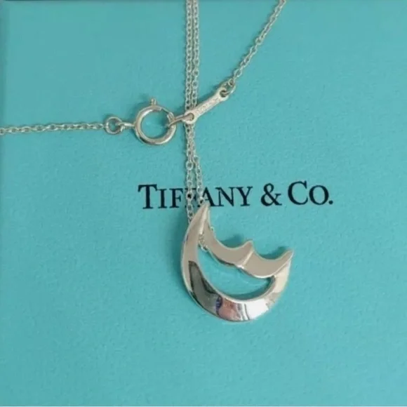 Tiffany & Co. Silver Moon Necklace - Picture 2 of 11